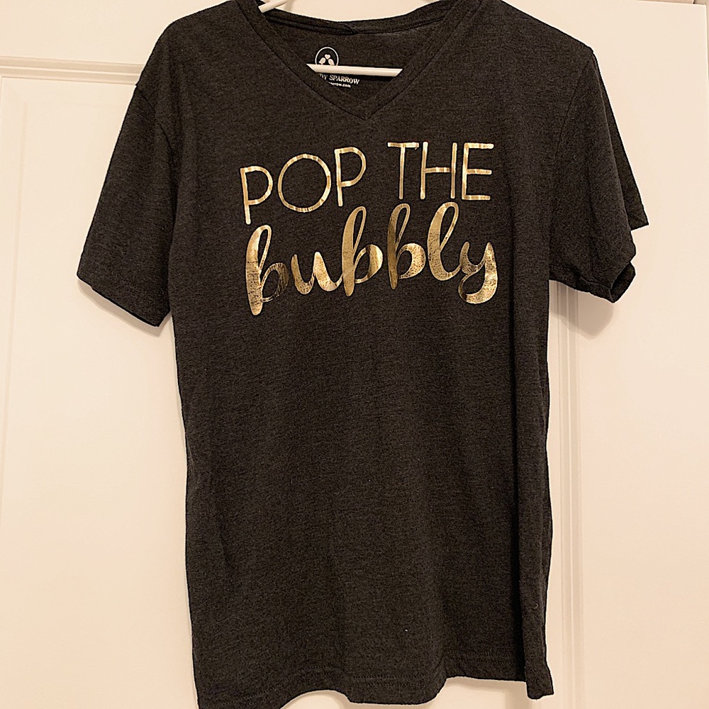Extremely soft - Grey Pop The Bubbly T-shirt